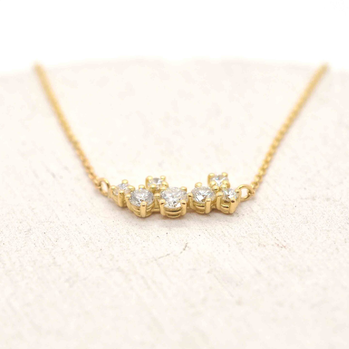 Cluster ketting met briljanten - Afbeelding 2