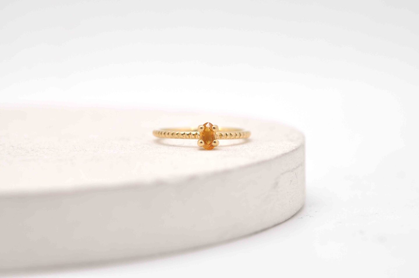Boho ring met citrien