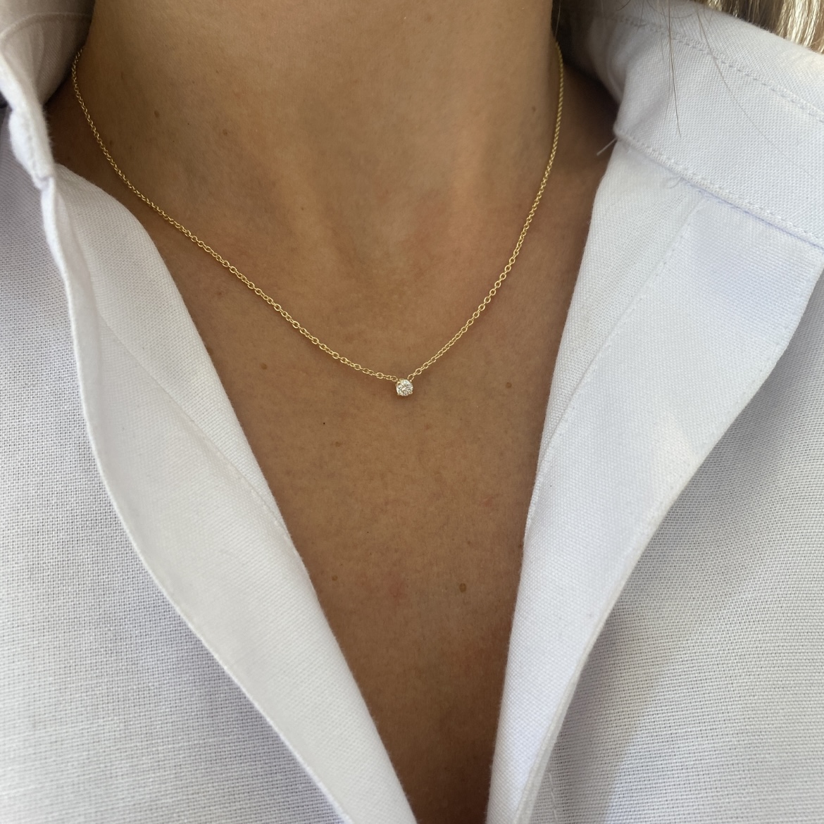 Ketting met briljant